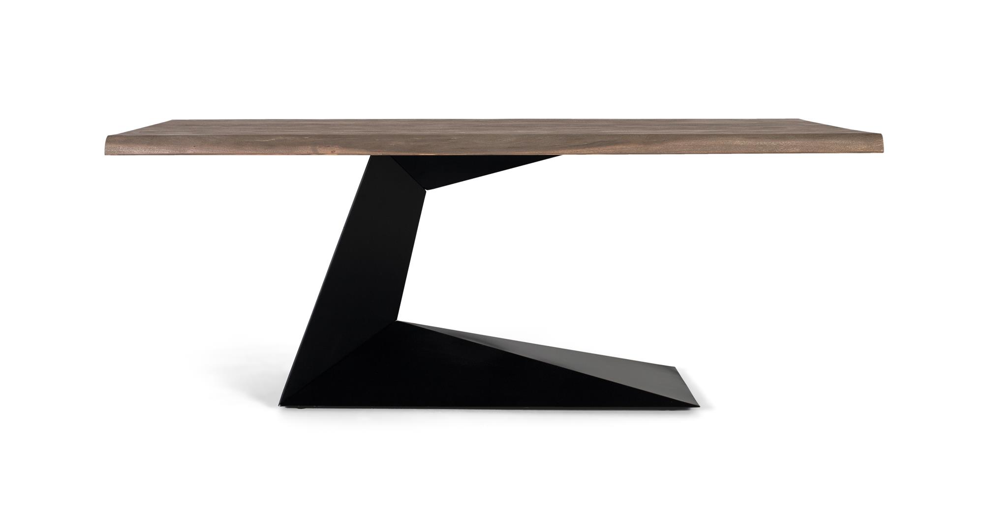 Stół w kolorze sobolowym z drewna akacjowego i metalu 200 cm