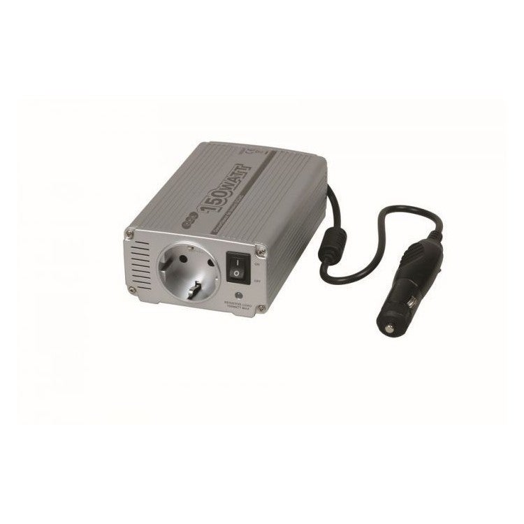 Convertisseur Elévateur de Tension 12V 220 V 230 V + Allume cigare - 150 W max, pour Voiture Bateau Camping Car, Ventilateur Intégré - 4