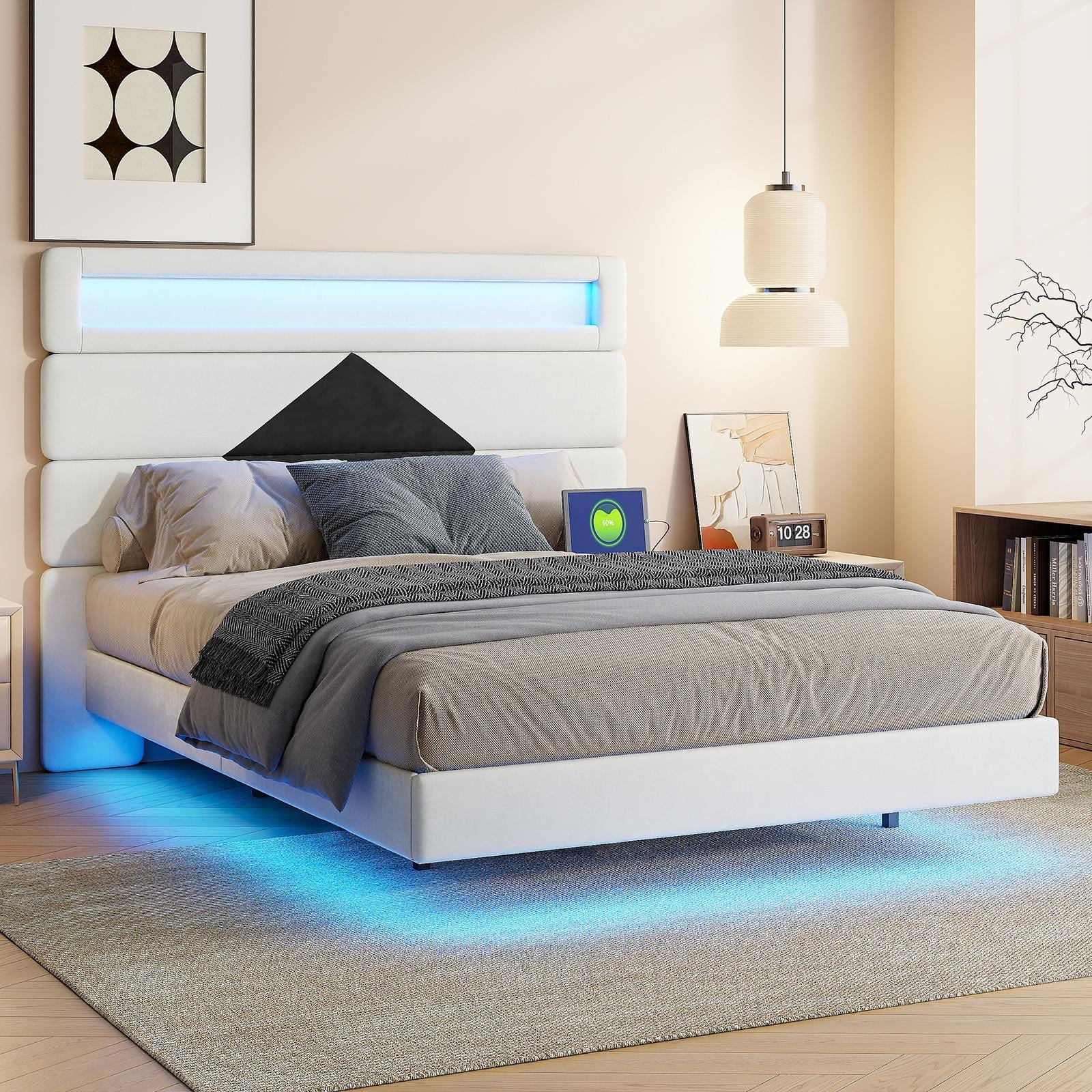 Lit Double Josy, 140 X 190 Cm, Capitonné Avec Sommier, En Tissu Gris Lit Double Josy, 140 X 190 Cm, Capitonné Avec Sommier, En Tissu Gris