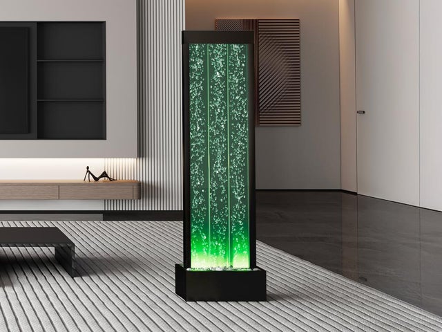 Parete di bolle d'acqua LED che cambiano colore H. 150 cm Nero - BLENNIE