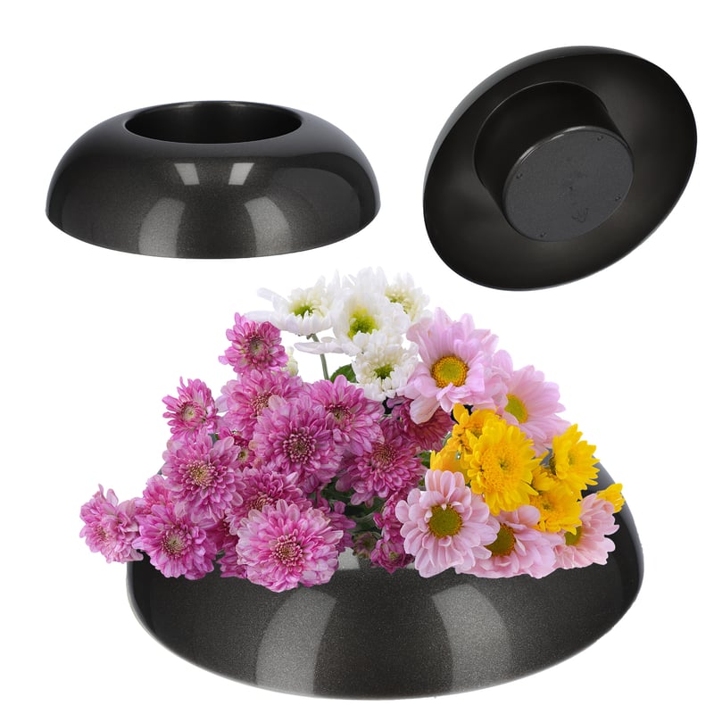 DONICZKA OSŁONKA DO KOMPOZYCJI KOMPOZYCJE STROIK BAZA IKEBANA GRAFIT 9,5cm