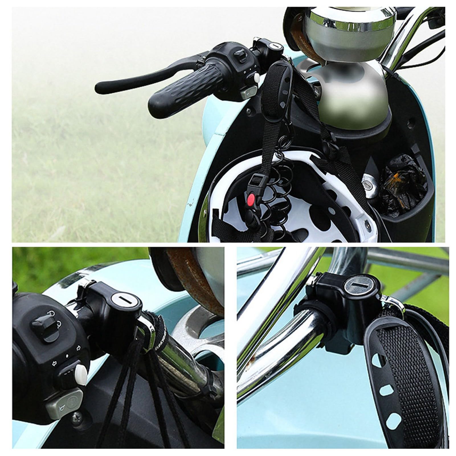 Antivol Moto Poignée - Verrouillage Guidon Et Levier Frein - POSENG Bleu