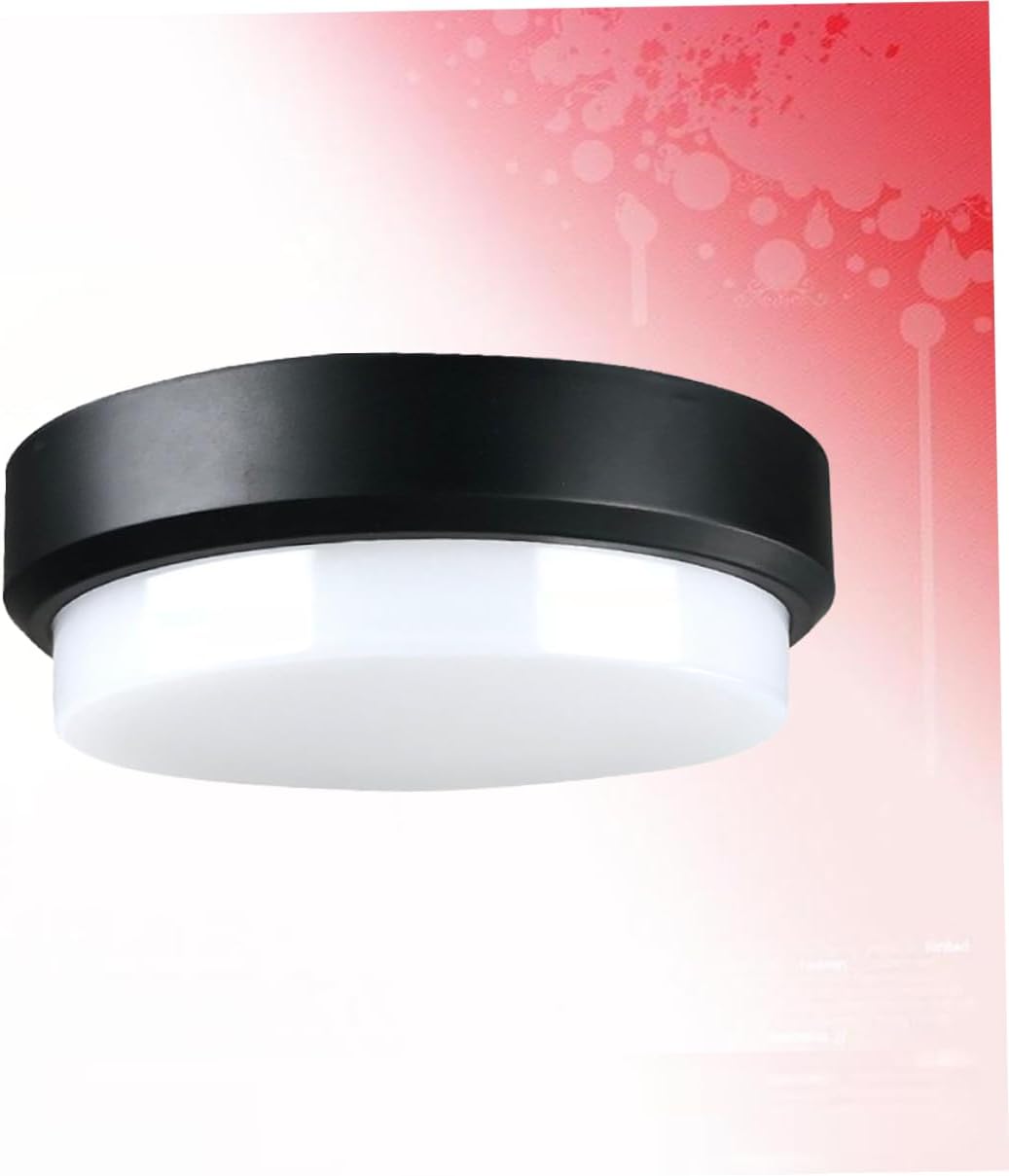 Czarna lampa ścienna 21 x 21 x 5 cm, 1 sztuka, 30 W, 6000 K, białe światło, akrylowa, duża okrągła lampa sufitowa LED, wodoodporna