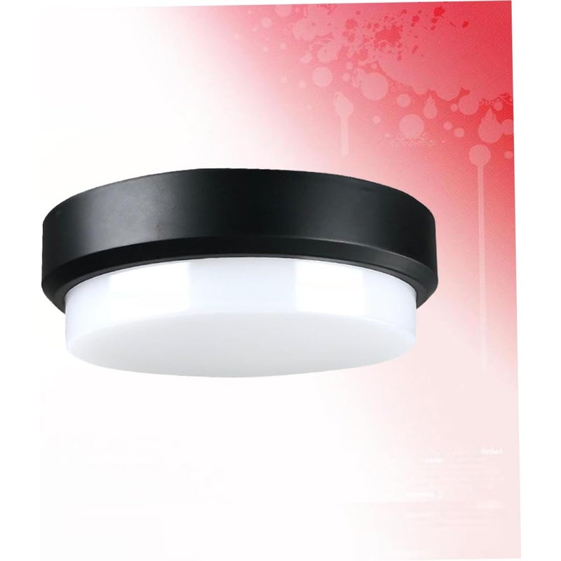 Czarna lampa ścienna 21 x 21 x 5 cm, 1 sztuka, 30 W, 6000 K, białe światło, akrylowa, duża okrągła lampa sufitowa LED, wodoodporna