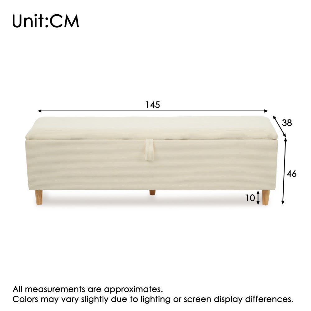 Banc de rangement élégant avec coffre hydraulique, assise confortable et multifonctions pour salon et chambre - 4