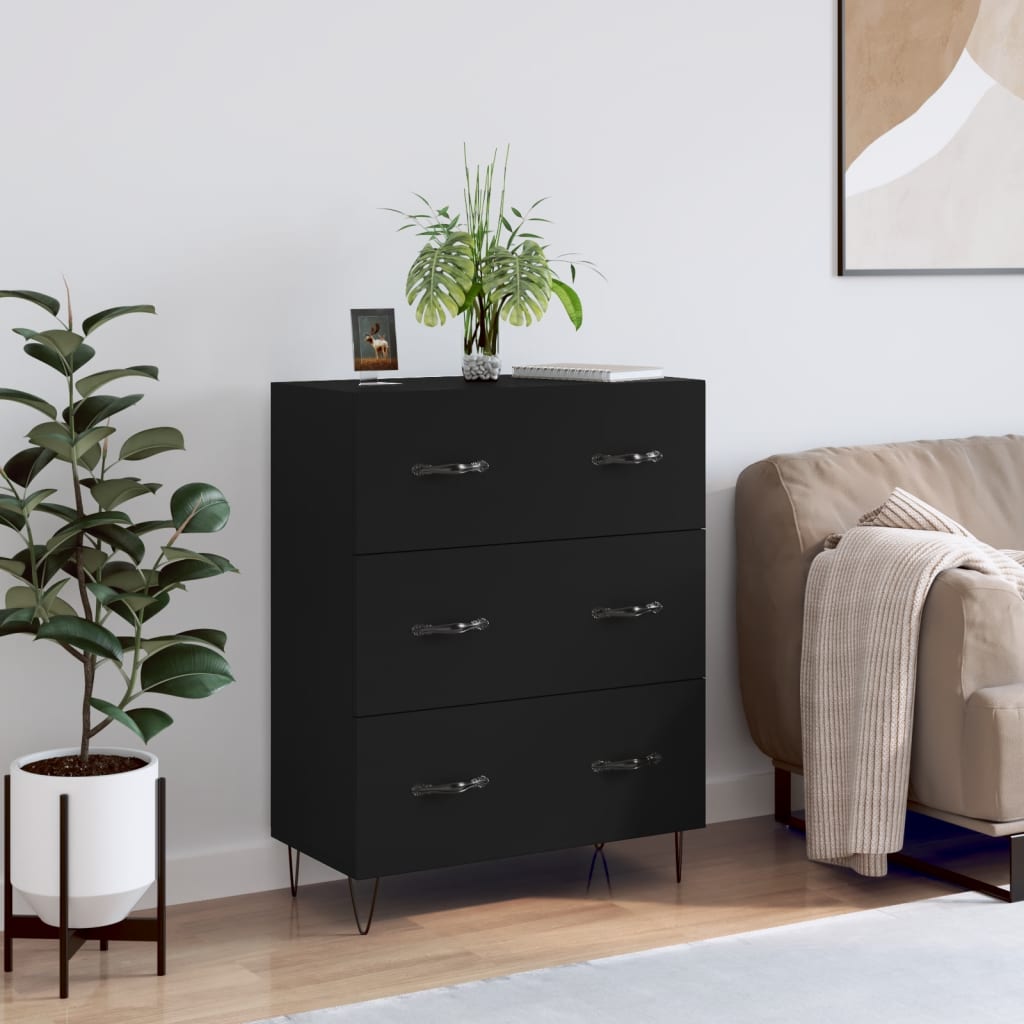Armoire Blanche 90x180x50 Cm - Rangement Moderne Avec Portes Coulissantes Et Tiroirs - Bois Engineering