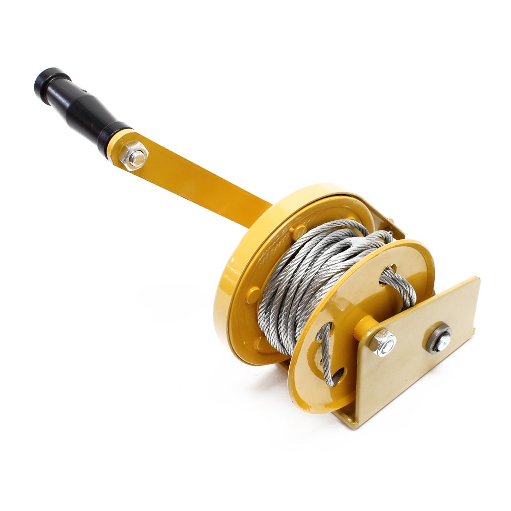 Verricello Manuale 540 Kg Con Cavo Acciaio 10m - Per Trasporto, Traino E Lavori Pesanti