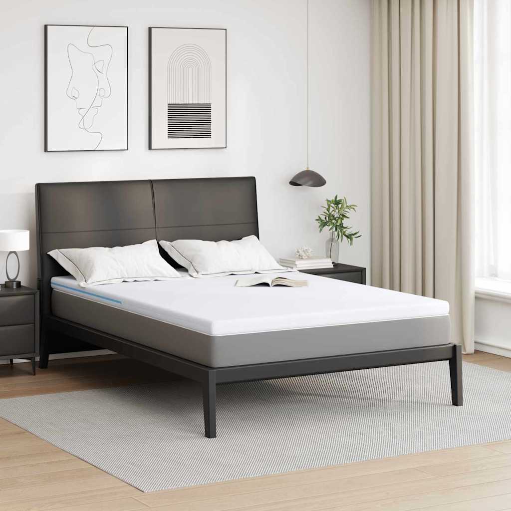 Nakładka na materac Biały 140 x 190 cm Tkanina żakardowa vidaXL
