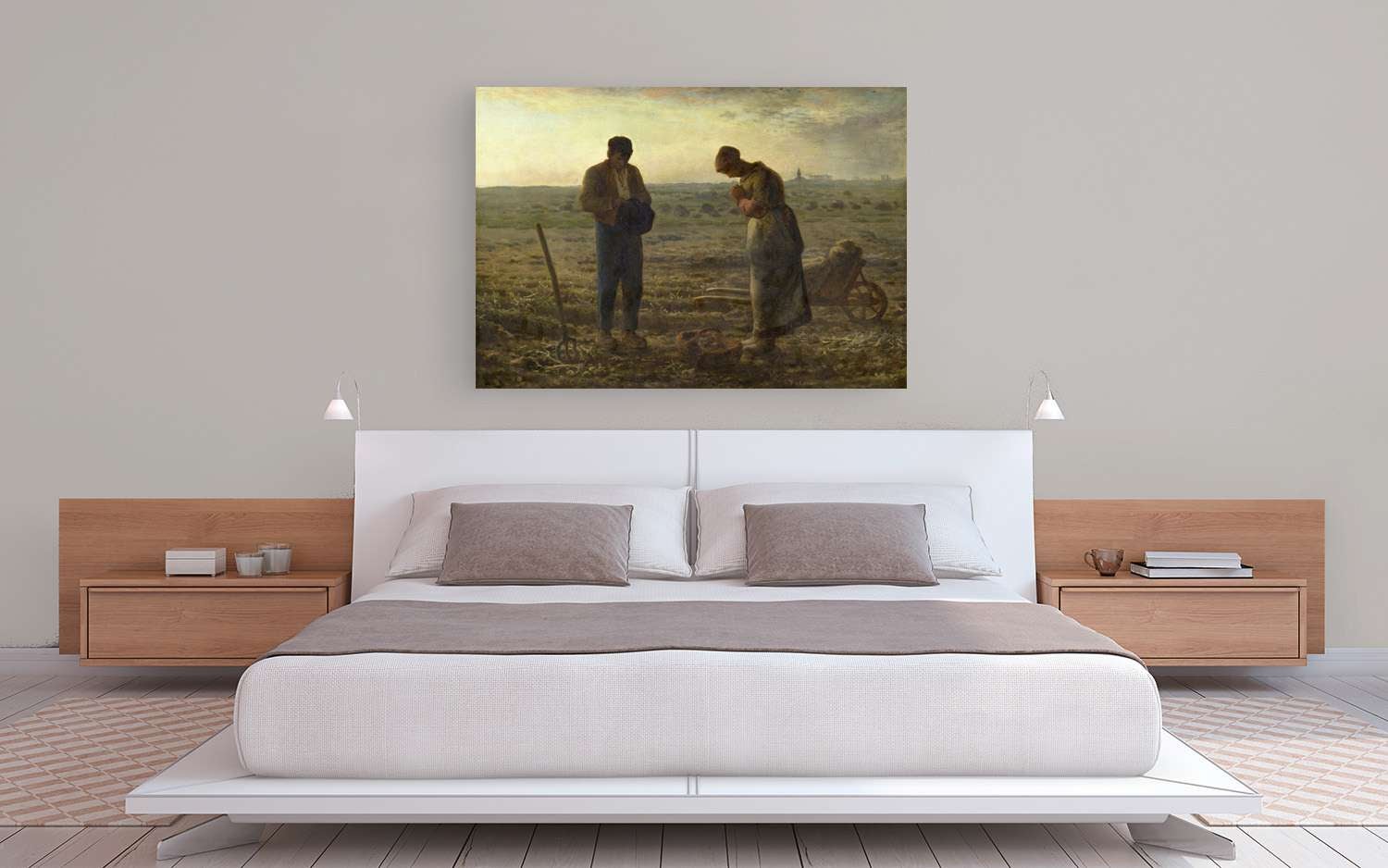 Impression sur toile - Jean-François Millet, L'Angélus - 70x50 cm - 3