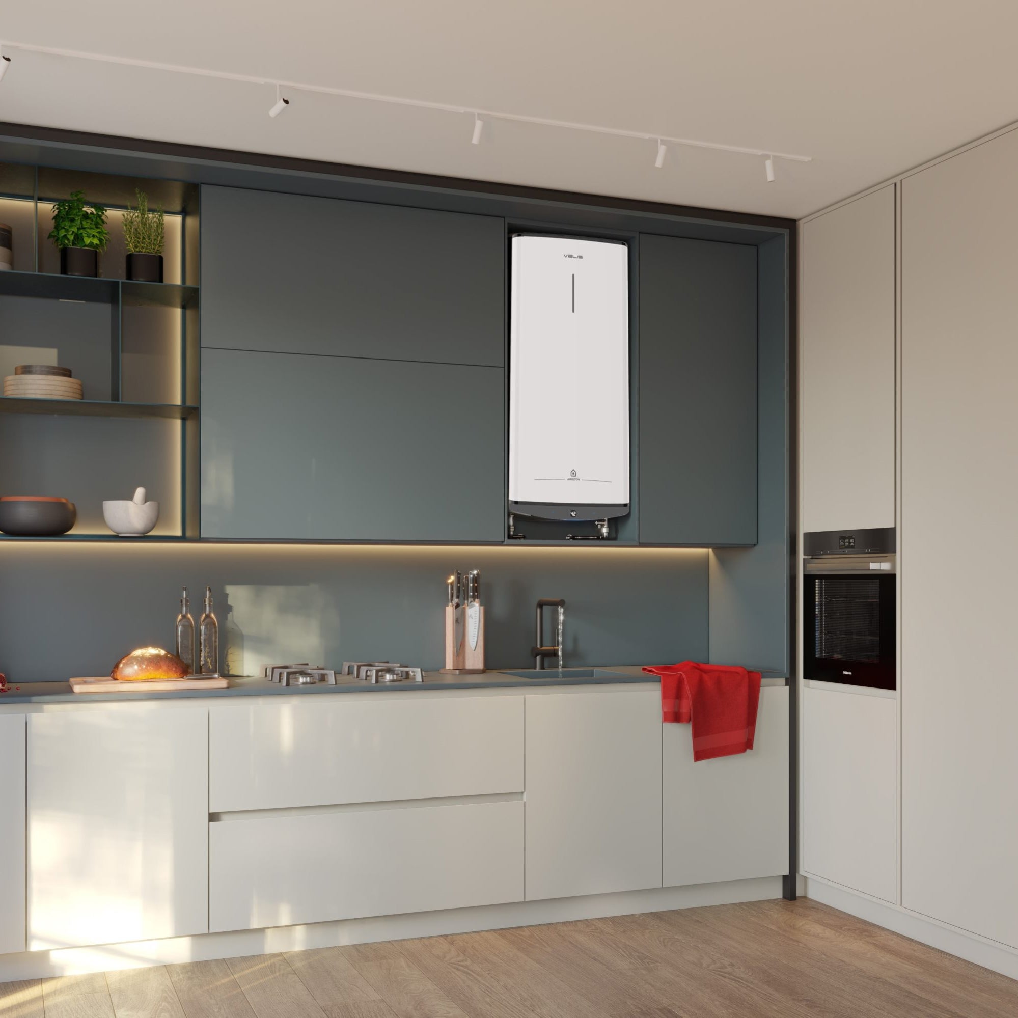 Chauffe-eau électrique Plat Multiposition Intelligent ARISTON Velis Dune 65L - Kit d'installation Inclus - 4