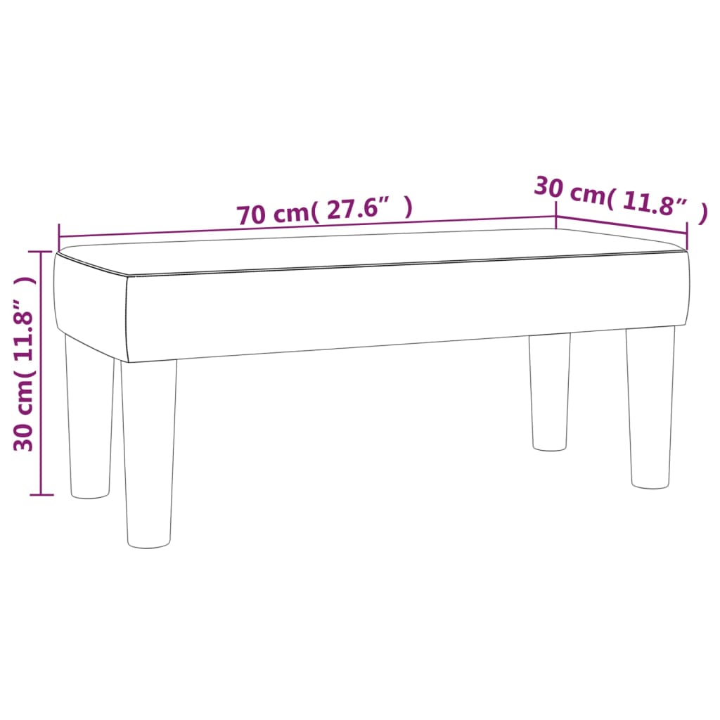VidaXL Banco de tela color crema 70x30x30 cm | Leroy Merlin