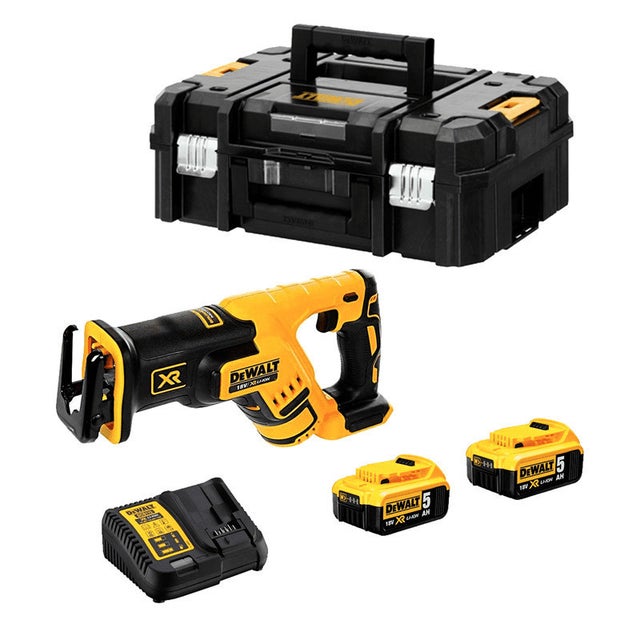 Scie sabre 18V XR (2x5,0 Ah) en coffret TSTAK - DEWALT DCS367P2-QW