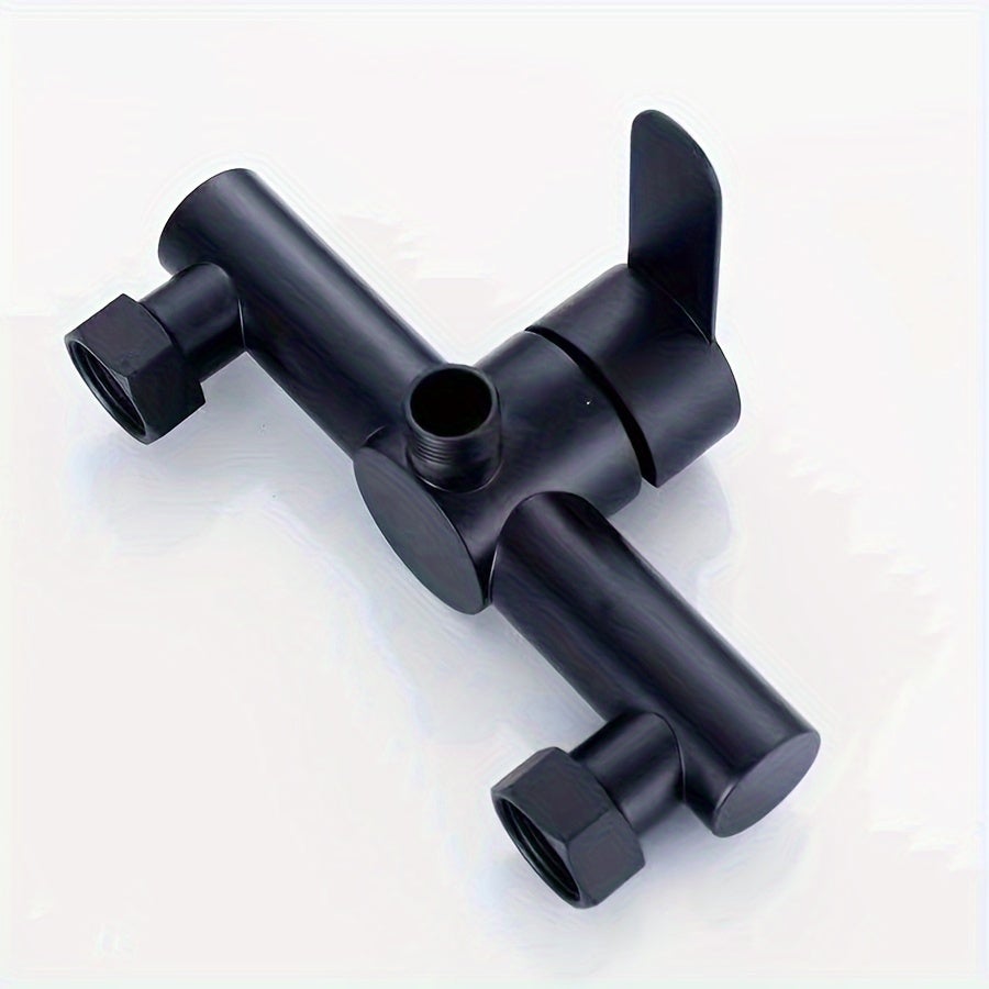 Grifo de ducha negro, mezclador funcional de agua fría y caliente para baño, diseño de montaje en pared, grifo de ducha doméstico - 6