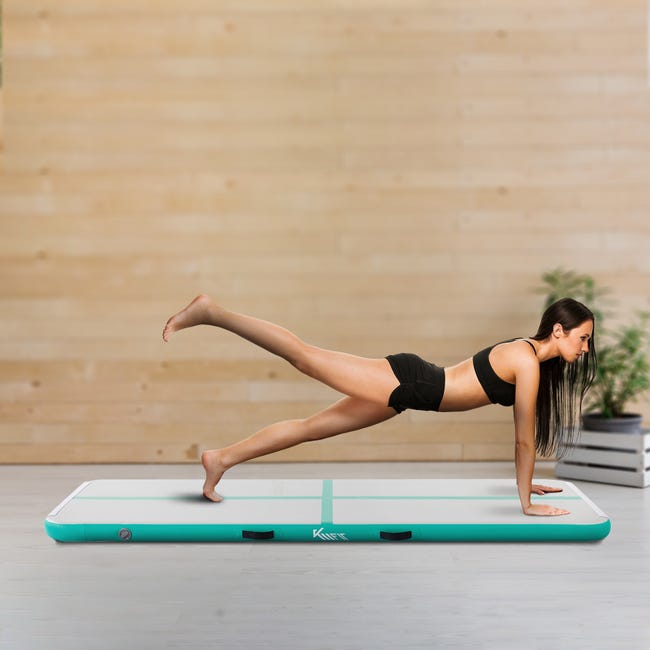 Tapis De Gym Gonflable FEATH-R-LITE 3m - Parfait Pour Maison, Yoga, Pilates, Plage | Facile à Transporter