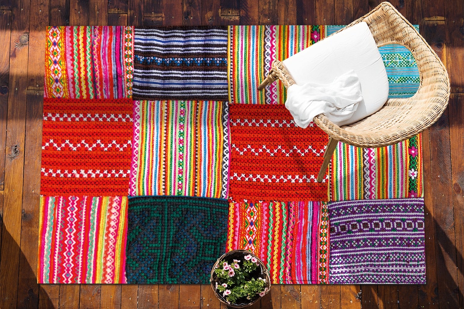 Dywan winylowy turecki patchwork ozdobna mata winylowa do przedpokoju elegancka 120x80 cm – Tulup - 4