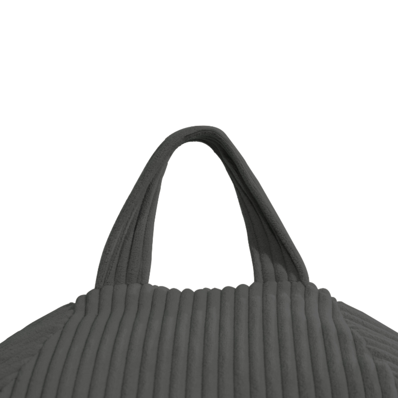 Pufe pêra bombazina BANANAIR 80 x 70 cm cinzento escuro - 9