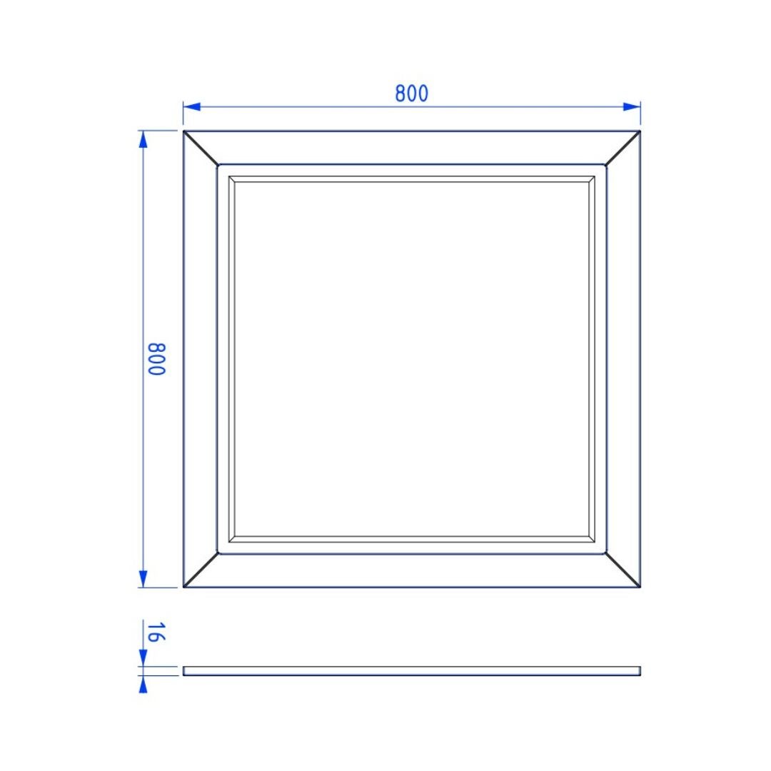 Lustro łazienkowe CHIC 80x80 cm czarne półmat/złote - 3