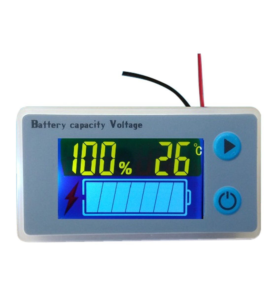 Alarm Plus Sensor Wielofunkcyjny miernik pojemności baterii 10-100V LCD z wyświetlaczem temperatury