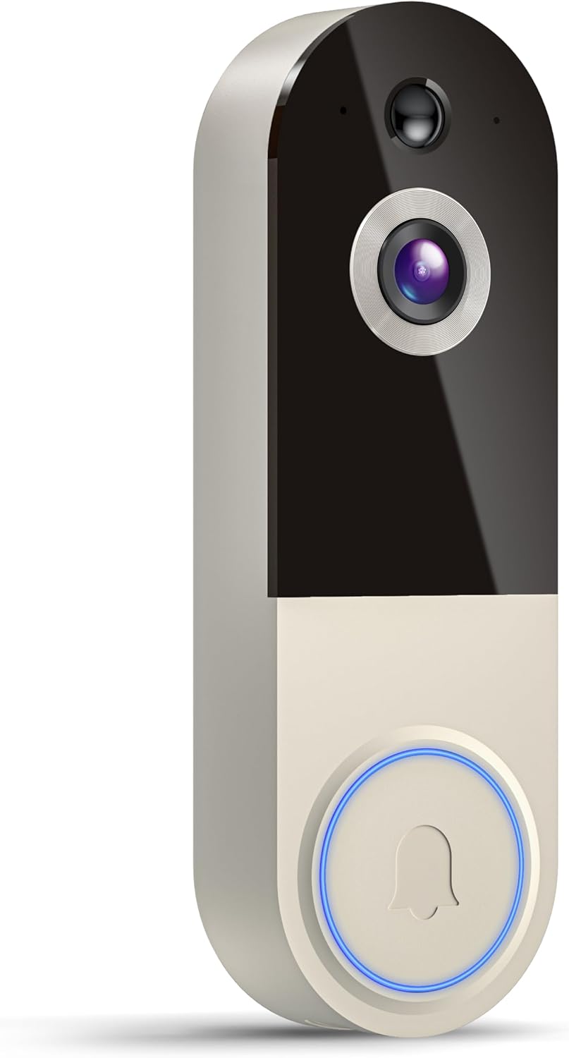 Sonnette vidéo sans fil 1080p, caméra de surveillance extérieure ...