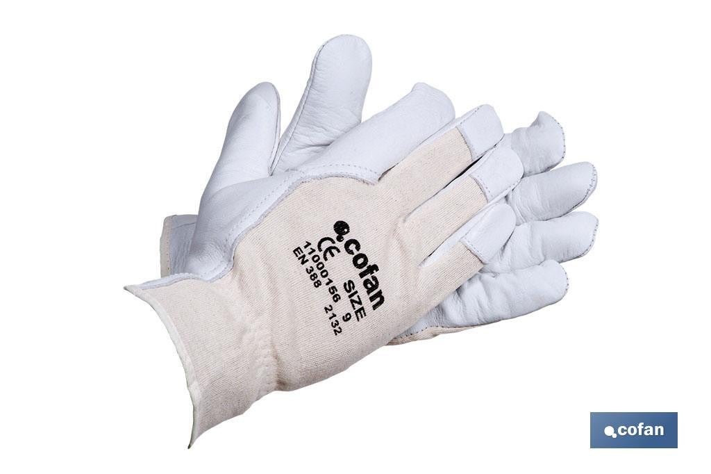 BLÍSTER DE GUANTE DE PIEL VACUNO CON MANGUITO 13 CM TALLA 9 VENTA