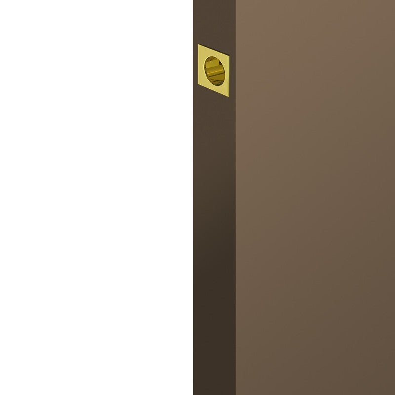 Tire-doigt carré 28 mm pour porte coulissante, acier finition doré - 3
