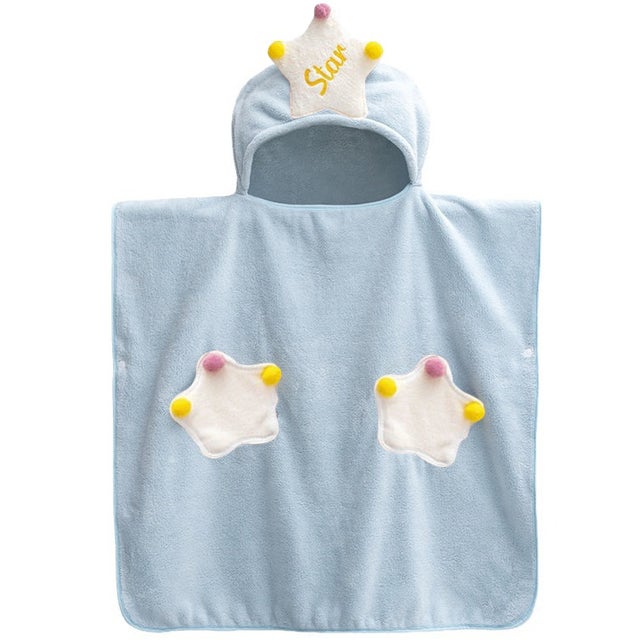 Serviette de bain pour enfants en polaire corail, peignoir, cape, serviette de bain pour bébé, douce, absorbante, séchage rapide