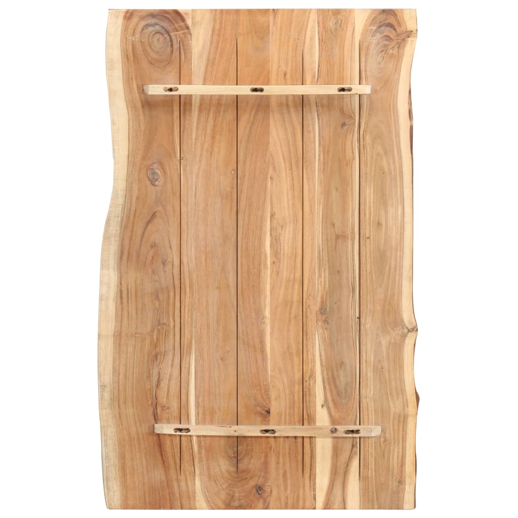 Superficie de escritorio | tablero de mesa | superficie de mesa de madera maciza de acacia 100x(50-60)x3 | 8 cm cfw33228