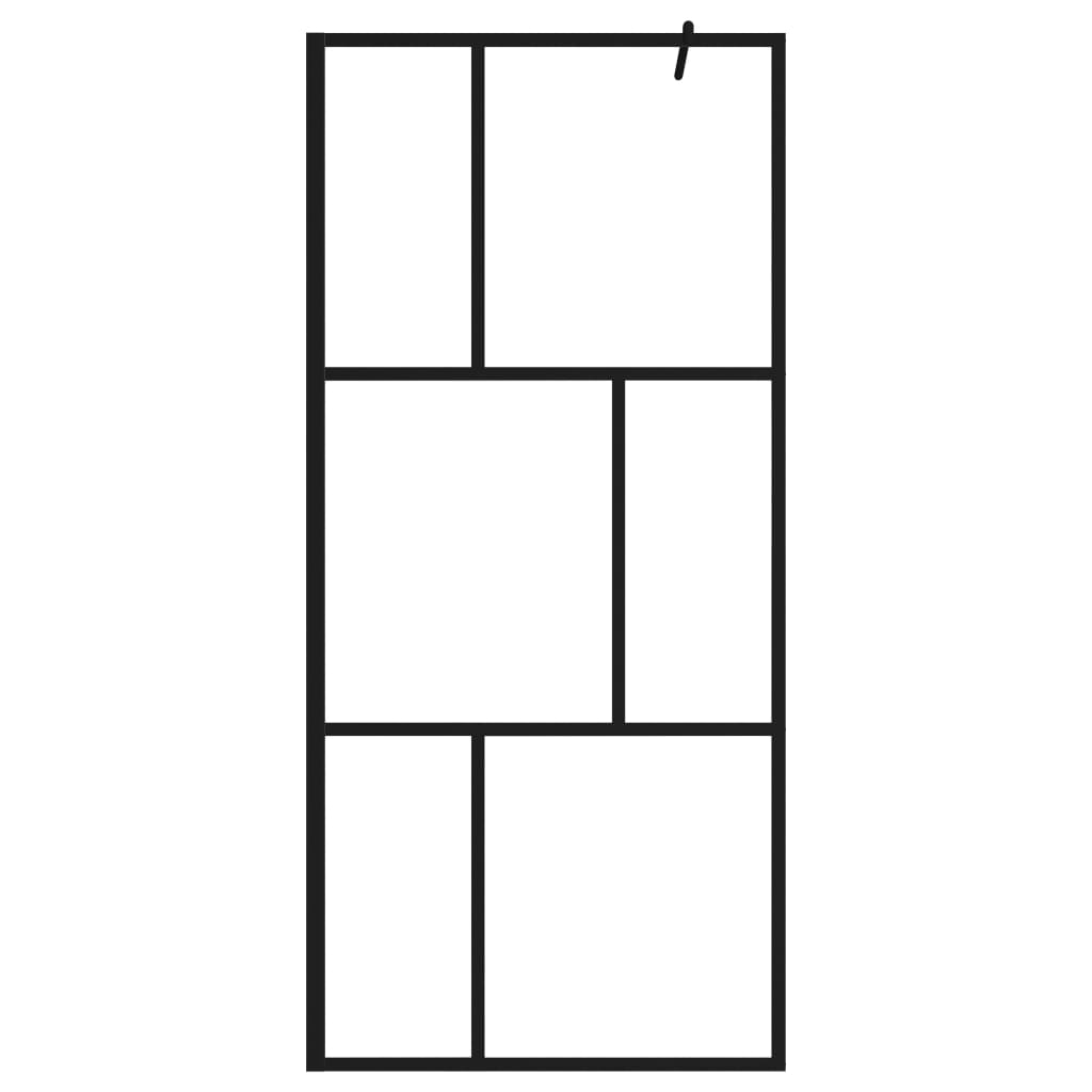 Maison Exclusive - Parete per Doccia Walk-in in Vetro Temperato Nera 90x195 cm - 6