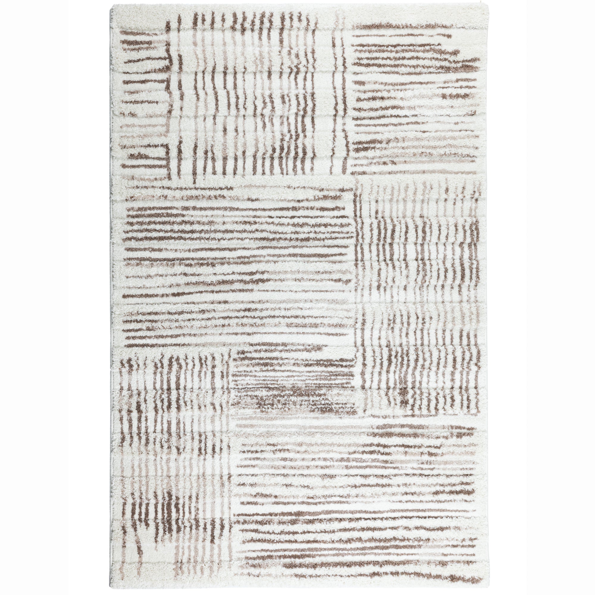 Dywan Shaggy Mono 200x300 cm Abstrakcja Kremowy