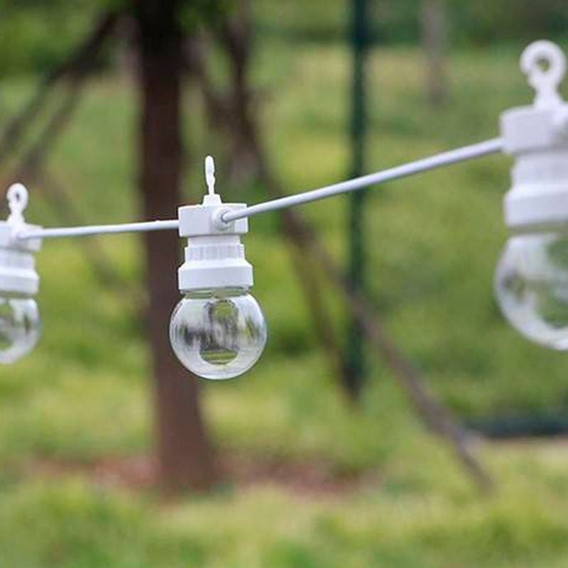 Ghirlanda LED cavo bianco 10 lampadine LED 3000ºK - 8 metri - Bianco Caldo - 4