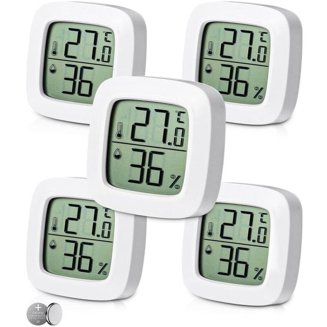 Thermomètre hygromètre d'ambiance numérique 5 pièces, indicateur de niveau de confort, petit et de haute précision
