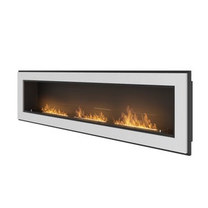 Cheminée Bioéthanol Wien 100cm Encastrable - Acier Inoxydable Aaron Home