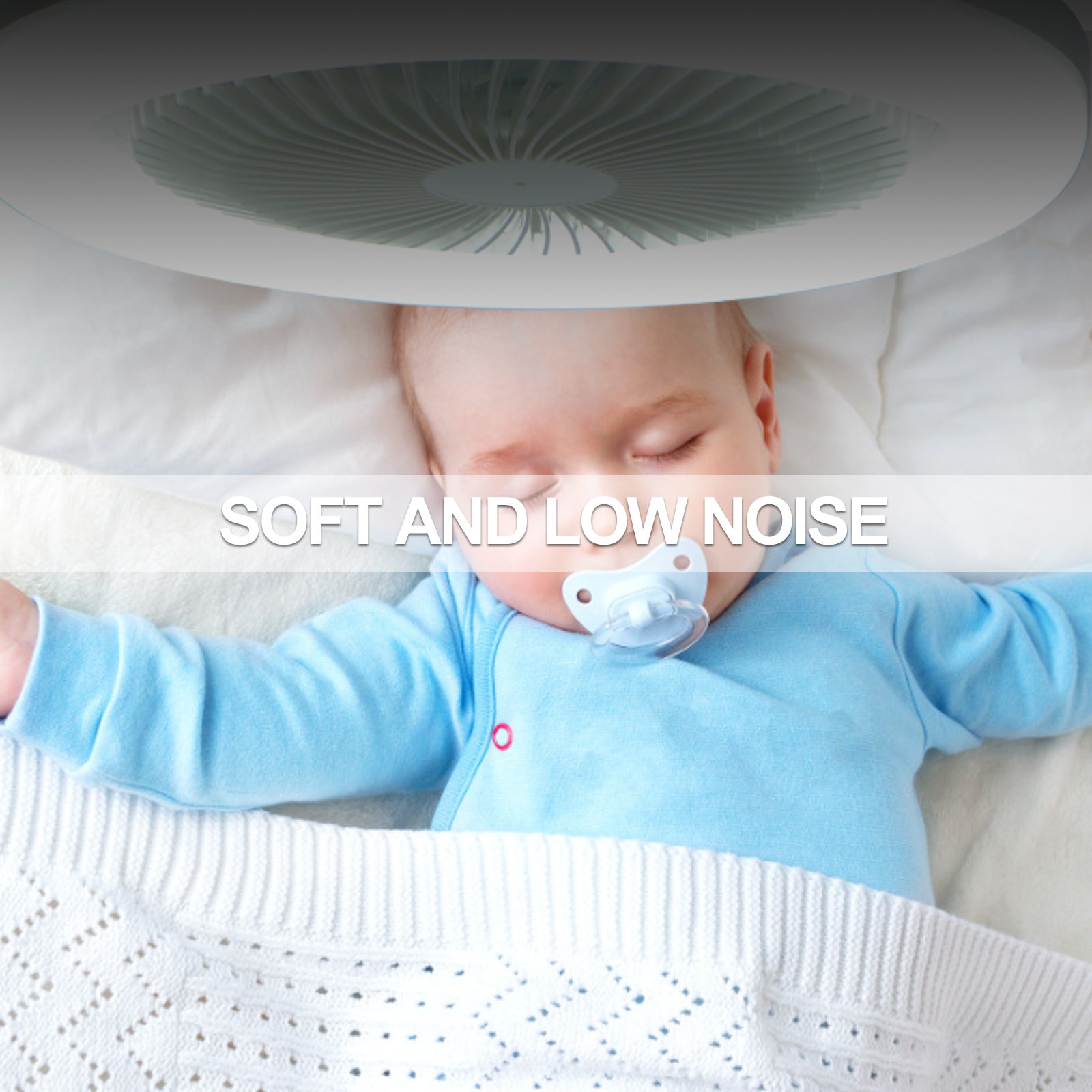 Ventilateur de plafond avec éclairage double usage douille E27, 3 vitesses réglables, petit ventilateur plafonnier pour chambre d’enfant et chambre - 4