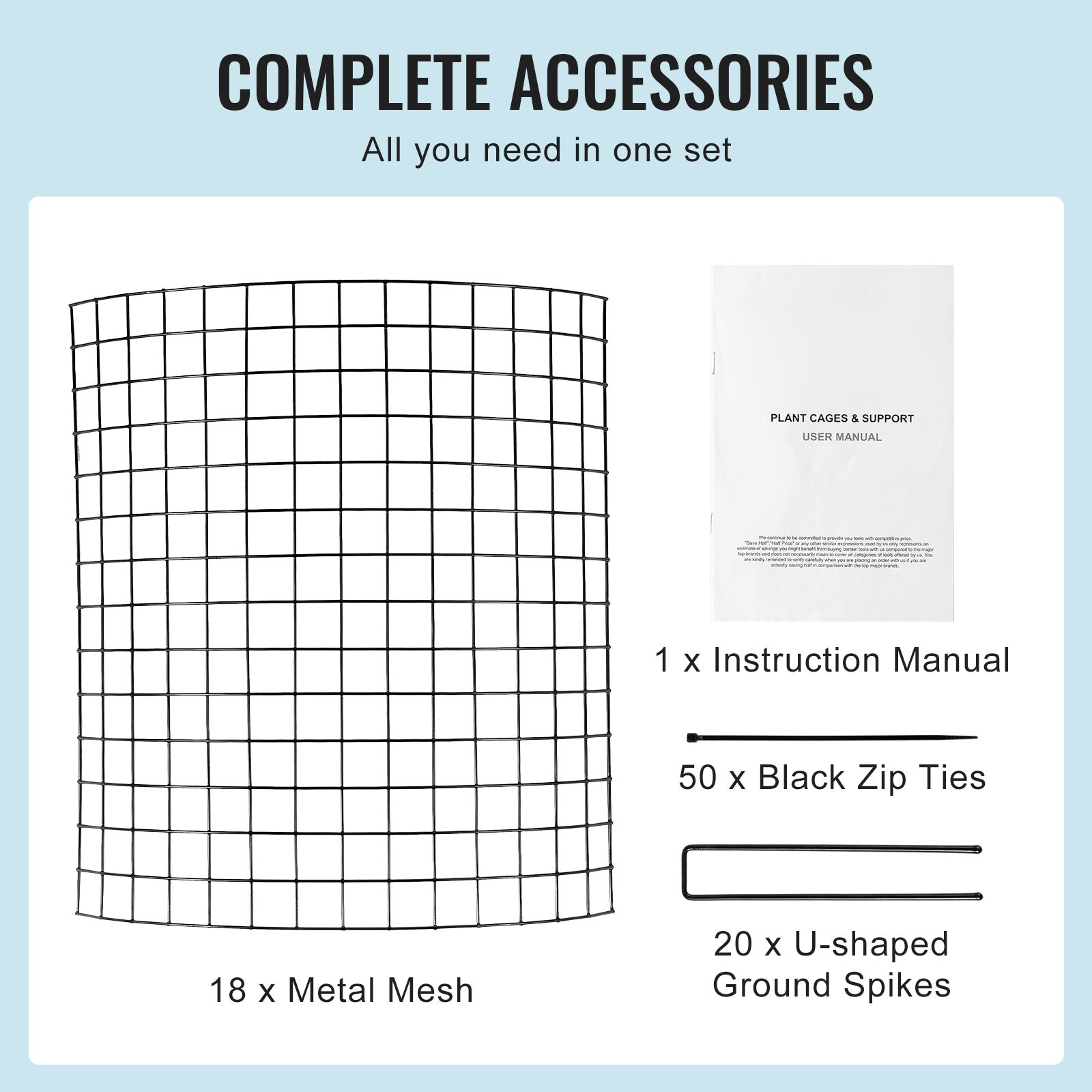 Lot de SucceBuy 6 cages grillagées pour plantes,32 cm de diamètre x 35,6 cm de hauteur,clôtures extérieures,garde les animaux à l'extérieur - 7
