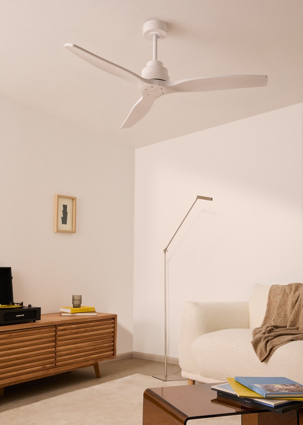 Ventilateur De Plafond Hunter Seville II Blanc 112 Cm, Sans Lumière, 5 Pales, Pour Chambre Ou Salon