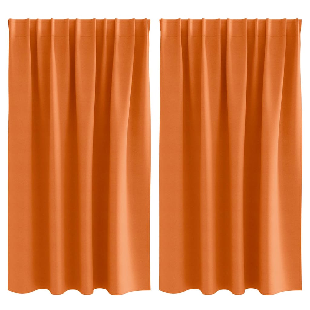 Rideaux Rouges 15 Ft Delong Rideaux 2 pcs Orange vif 140 x 140 cm Polyester | Leroy Merlin