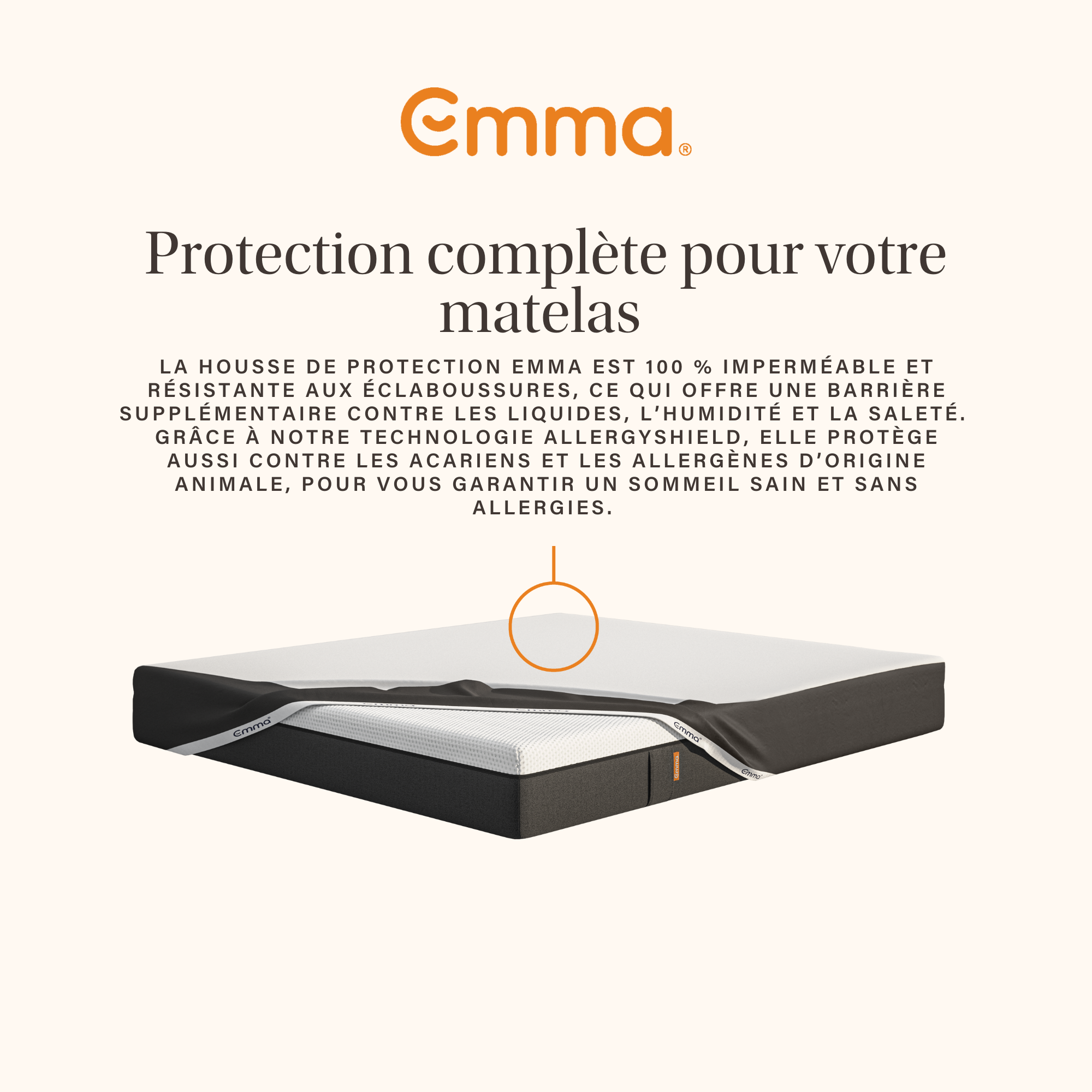 EMMA | Protège-matelas Imperméable Emma 90x190 cm | Imperméable et Respirant | Doux et Confortable | Antibactérien Anti-allergènes - 3