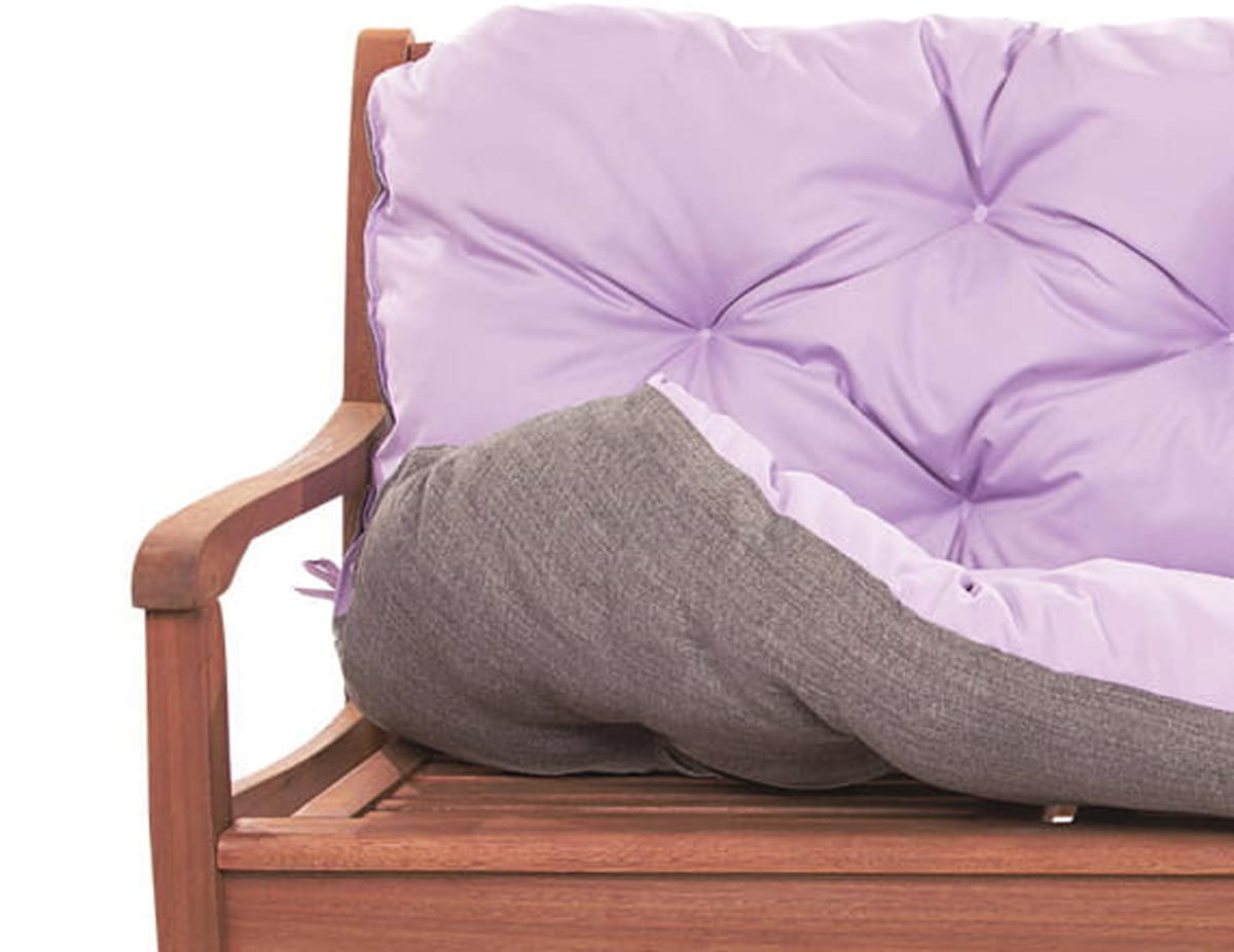 Coussin pour banc de jardin 150x50x40cm, coussin de jardin Violet, coussin de banc de jardin, coussin de balançoire, coussin de banc extérieur - 6