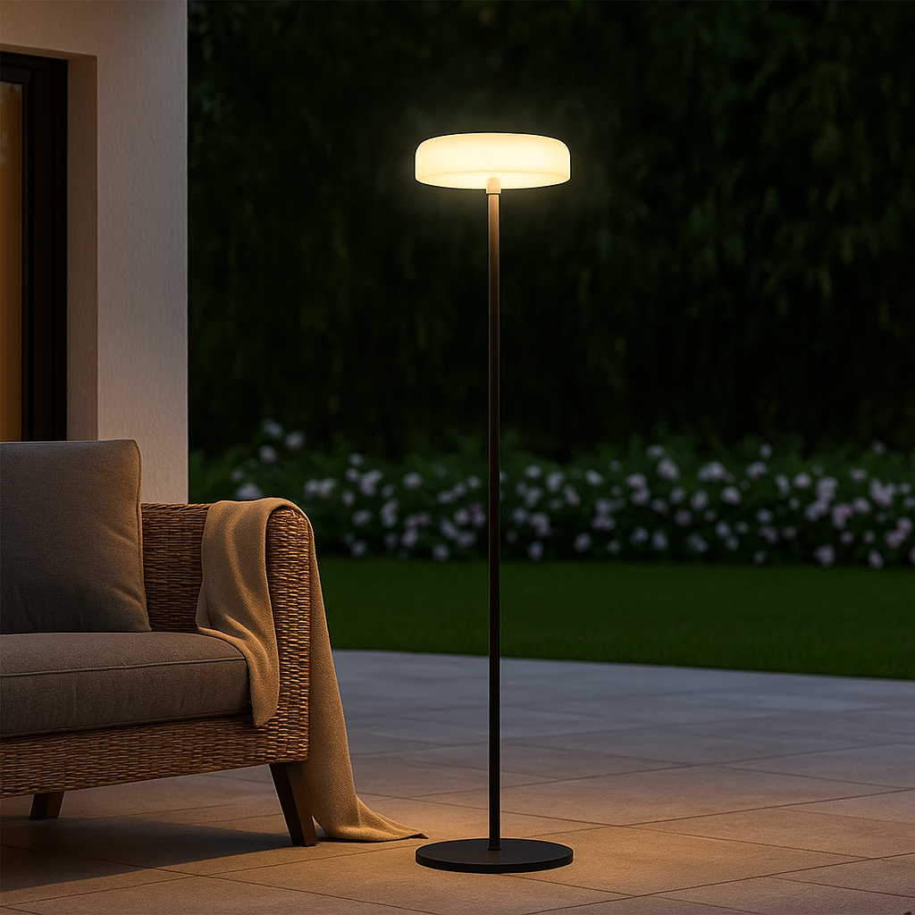 L mpara De Pie Exterior LED Solar Recargable 3W Regulable En 3 Niveles l-mpara-de-pie-exterior-led-solar-recargable-3w-regulable-en-3-niveles