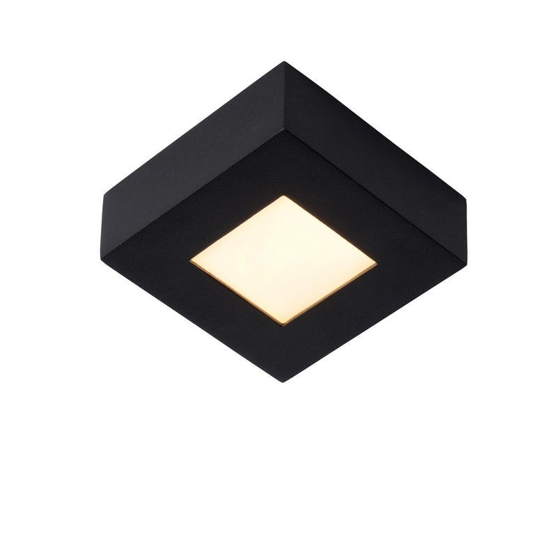 Plafon kwadratowy BRICE LED 8W Ciepła biel 461lm czarno-biały wym:3,9x10,8x10,8cm IP44 Lucide