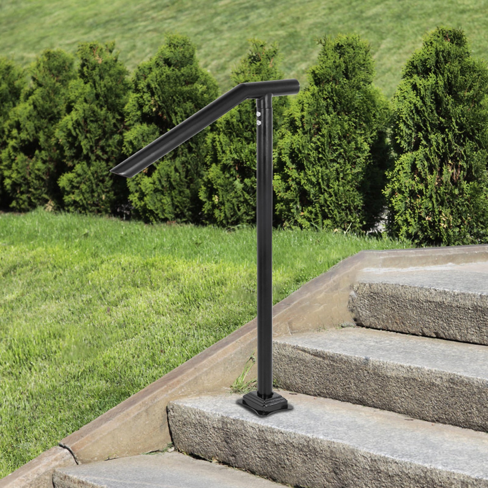 Main Courante d’Escalier VEVOR 71,3x101,5 cm en Fer,Pour 1–3 Marches,Tube 2 mm,Base 13,5x13,5 cm,Charge 200 kg,Garde-Corps Robuste - 8