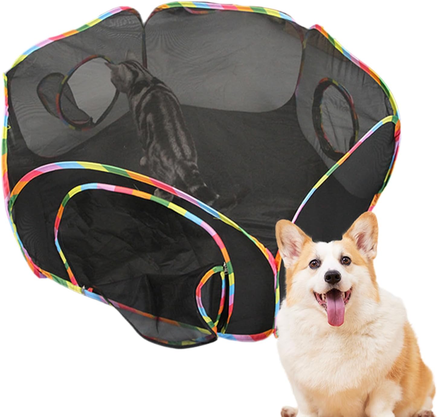 Parc Pour Chat/chien Pliable – Tente Portable Avec Sac, Fenêtres En Maille, Intérieur/extérieur - 14
