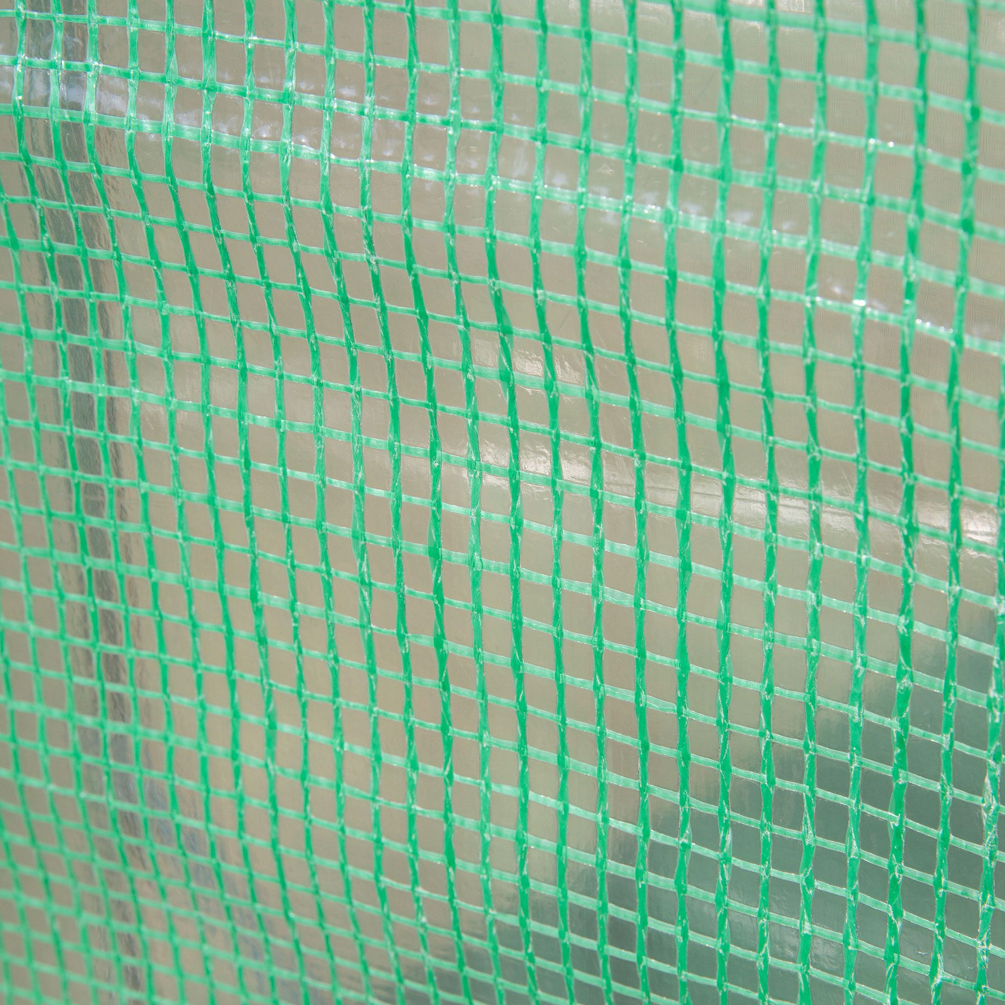 Serre de jardin - Outsunny - petite serre de balcon bâche pe portes et fenêtres roulantes - acier - 300 x 100 x 200 cm - vert - 9