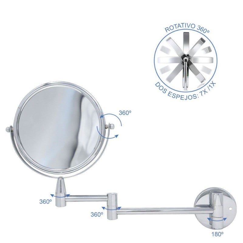 Miroir grossissant 7x DEBLANCH a fixer avec perçage ou adhésif - 3