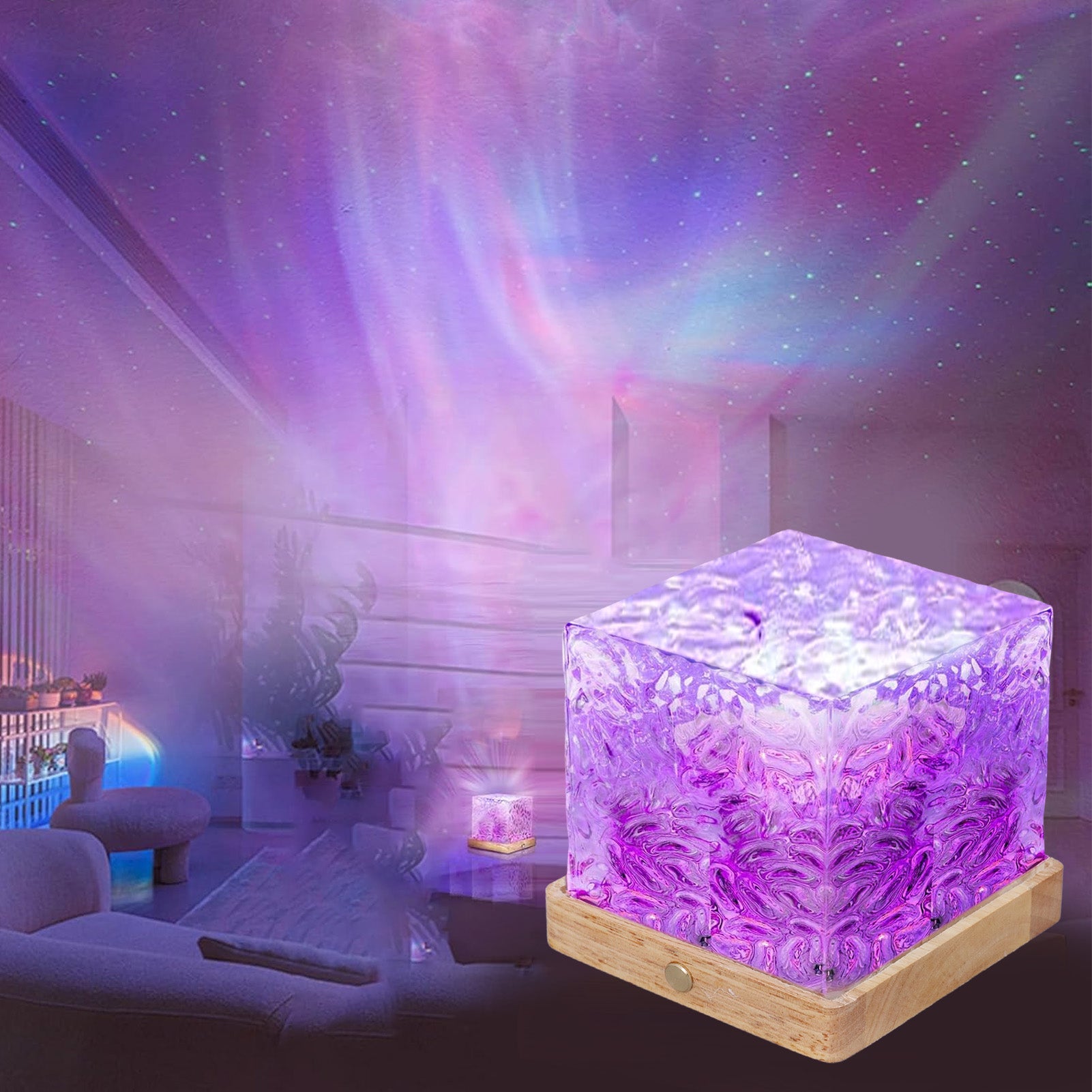 Projektor fal oceanicznych Northern Lights, 16 progresywnych kolorów, do sypialni, pokoju gier lub na imprezę