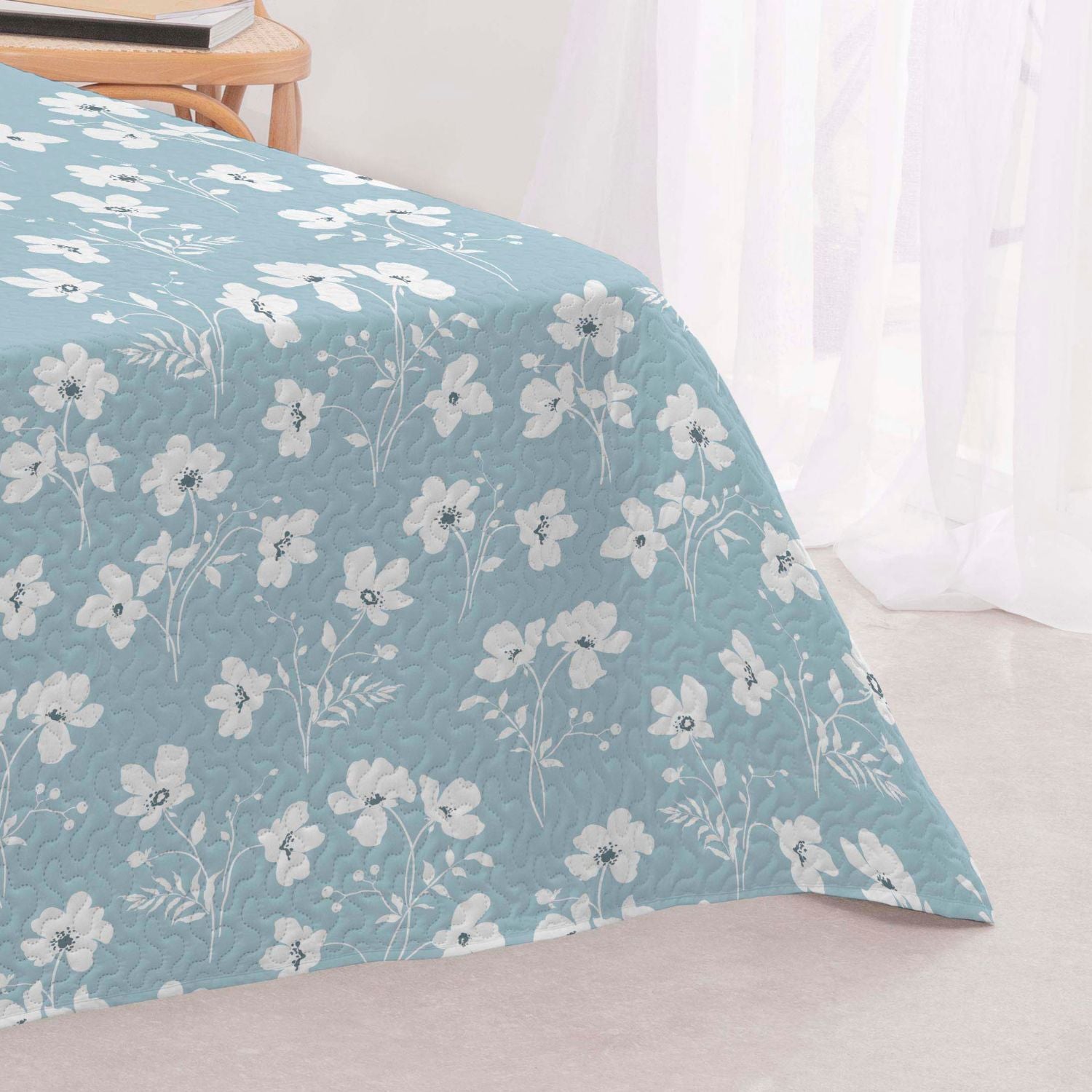 Couvre-lit Réversible Double Face Bouti Nal 150cm Donegal Collections - 5