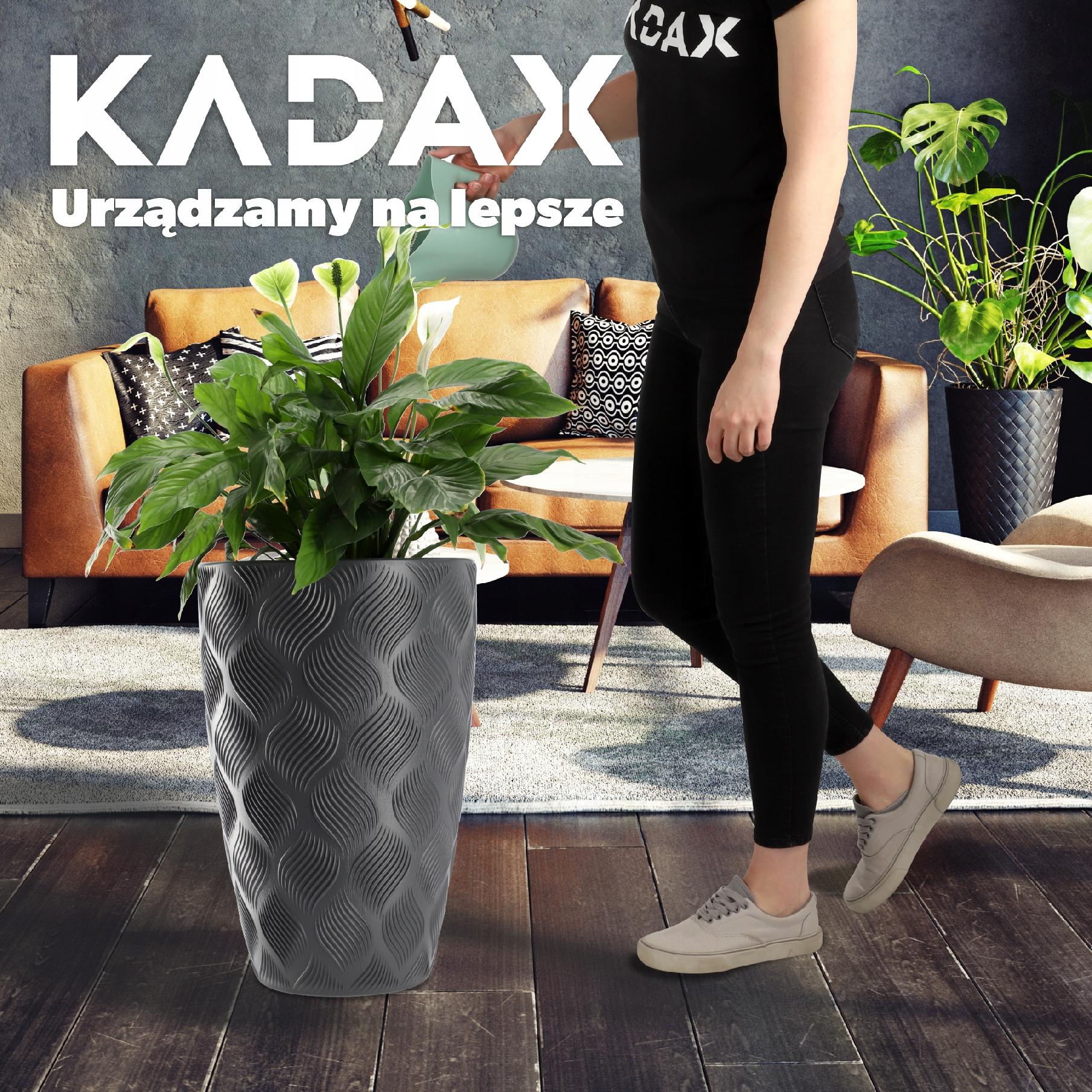 Vaso de flores KADAX com inserção Vaso de jardim antracite 58,5 cm - 5