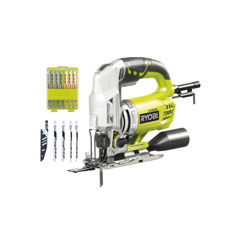 Scie sauteuse électrique RYOBI 500W 75mm bois - 5 lames RJS750A5