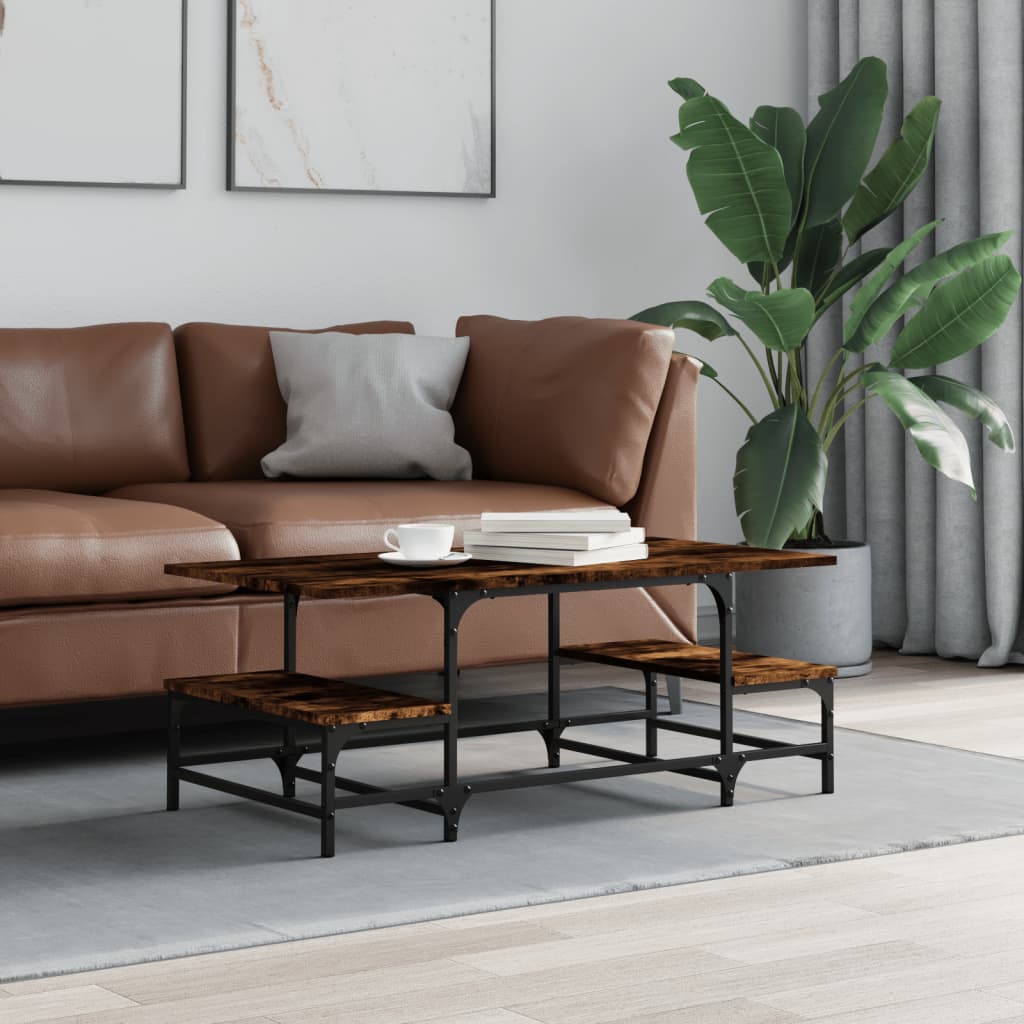 VIDAXL - Tavolino da Salotto Rovere Fumo 103,5x60x35cm in Truciolato
