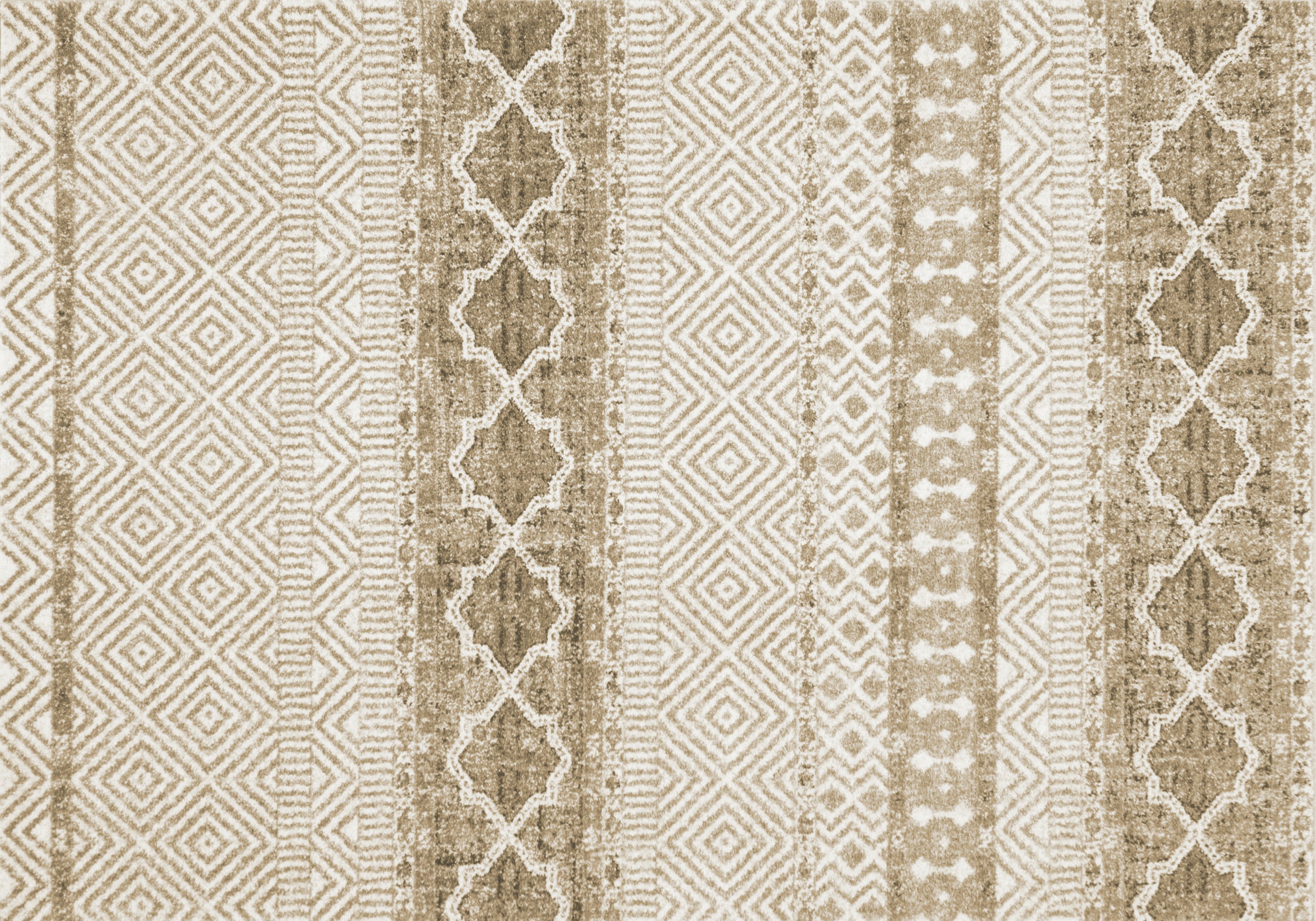 Alfombra de vinilo, marrakech beige 70x100 cm - pvc antideslizante, lisa impresa, vinilica para cocina o salón, lavable